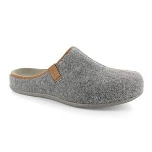 NEW STRIVE men's cologne wool mule slipper in light grey